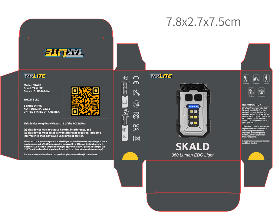 SKALD 360 Lumen EDC Pocket Light